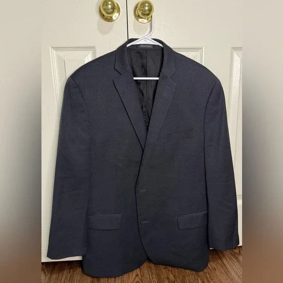 Michael Kors Men's Navy Blue 100% Wool Business Casual Versatile Blazer Size 46R - Picture 1 of 4